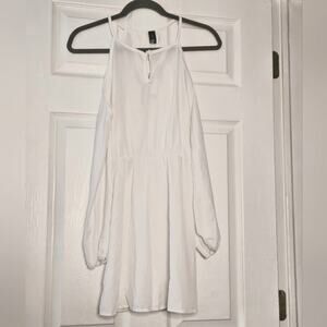 Yoins Womens white longsleeve cold shoulder dress size‎ S